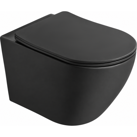 Mexen Lena 2.0  miska wc Rimless Tornado z deską wolnoopadającą slim, duroplast, czarna mat - 3022L4085T