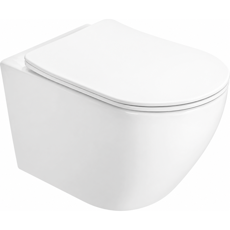 Mexen Lena 2.0  miska wc Rimless Tornado z deską wolnoopadającą slim, duroplast, biała połysk - 3022L4000T