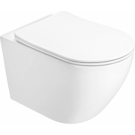Mexen Lena 2.0  miska wc Rimless Tornado z deską wolnoopadającą slim, duroplast, biała połysk - 3022L4000T