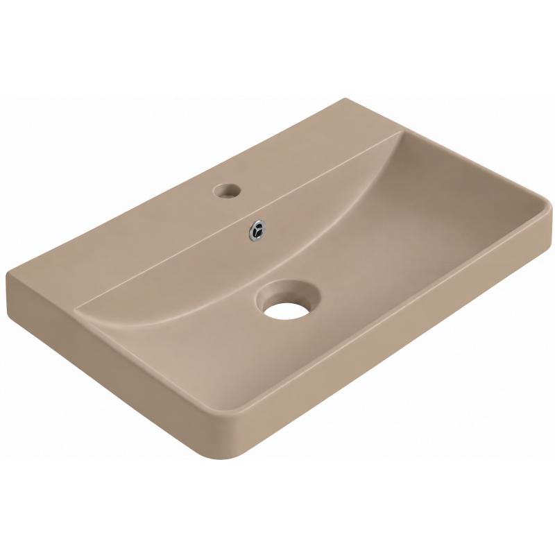 Mexen Dagna umywalka wpuszczana w blat 50 x 35 cm, cappuccino mat - 21995164