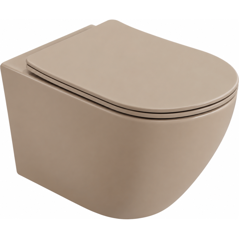 Mexen Lena 2.0  miska wc Rimless Tornado z deską wolnoopadającą slim, duroplast, cappuccino mat - 3022L4064T