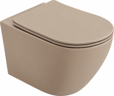 Mexen Lena 2.0  miska wc Rimless Tornado z deską wolnoopadającą slim, duroplast, cappuccino mat - 3022L4064T