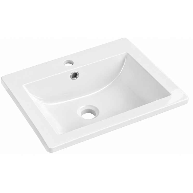 Mexen Lora umywalka wpuszczana w blat 53 x 46 cm, biała - 25365300