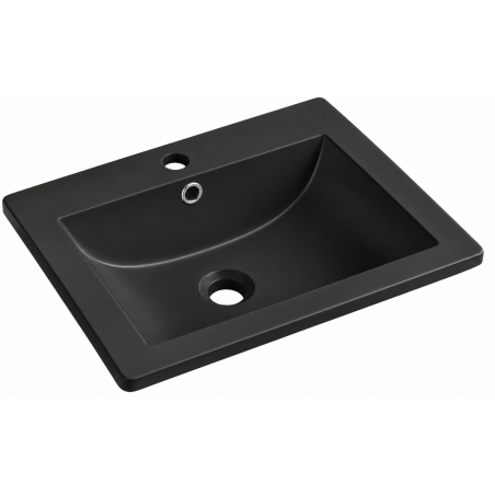Mexen Lora umywalka wpuszczana w blat 53 x 46 cm, czarna mat - 25365385