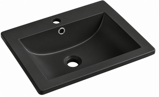 Mexen Lora umywalka wpuszczana w blat 53 x 46 cm, czarna mat - 25365385