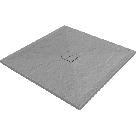 Mexen Lito brodzik kompozytowy kwadratowy 90 x 90 cm, szary-beton - 48S619090