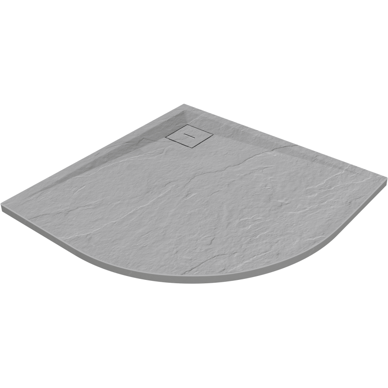 Mexen Lito brodzik kompozytowy półokrągły 90 x 90 cm, szary-beton - 48Q619090