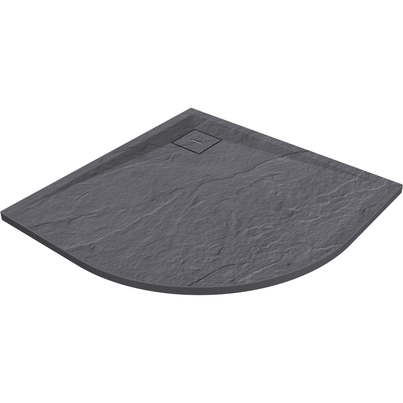Mexen Lito brodzik kompozytowy półokrągły 90 x 90 cm, antracyt - 48Q719090
