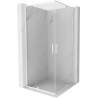 Mexen Exo-R Duo kabina prysznicowa kwadratowa uchylna 70 x 70 cm, transparent, biała - 8110-070-070-20-00