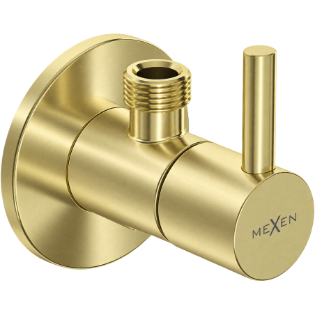 Mexen R2 zawór kątowy do baterii 1/2"x3/8", złoty szczotkowany - 79972-55