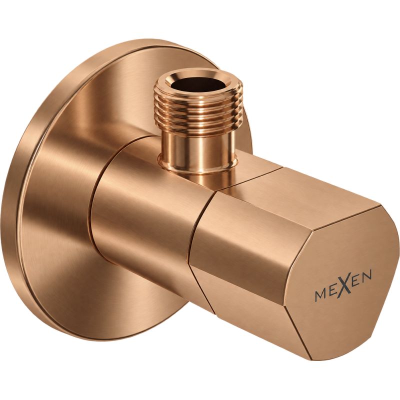 Mexen T zawór kątowy do baterii 1/2"x3/8", miedź szczotkowana - 79973-65