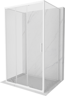 Mexen Exo-3S 3S kabina prysznicowa 3-ścienna rozsuwana 90 x 85 cm, transparent, biała - 8153-090-085-20-00-3S