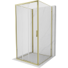 Mexen Exo-3S 3S kabina prysznicowa 3-ścienna rozsuwana 95 x 95 cm, transparent, złota - 8153-095-095-50-00-3S