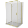 Mexen Exo-3S 3S kabina prysznicowa 3-ścienna rozsuwana 90 x 80 cm, transparent, złota szczotkowana - 8153-090-080-55-00-3S