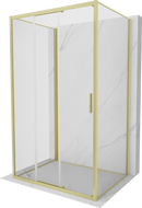 Mexen Exo-3S 3S kabina prysznicowa 3-ścienna rozsuwana 100 x 80 cm, transparent, złota szczotkowana - 8153-100-080-55-00-3S