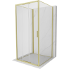 Mexen Exo-3S 3S kabina prysznicowa 3-ścienna rozsuwana 95 x 95 cm, transparent, złota szczotkowana - 8153-095-095-55-00-3S