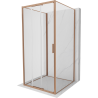 Mexen Exo-3S 3S kabina prysznicowa 3-ścienna rozsuwana 90 x 90 cm, transparent, miedź szczotkowana - 8153-090-090-65-00-3S