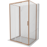 Mexen Exo-3S 3S kabina prysznicowa 3-ścienna rozsuwana 95 x 100 cm, transparent, miedź szczotkowana - 8153-095-100-65-00-3S