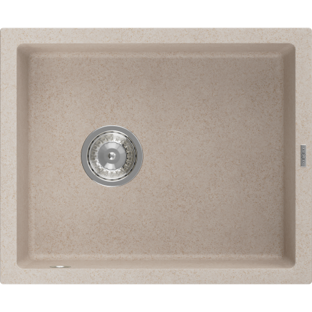 Mexen Pedro zlewozmywak granitowy 1-komorowy 560 x 460 mm, piaskowy, syfon chrom - 6508561000-29
