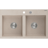 Mexen Hektor zlewozmywak granitowy 2-komorowy 800 x 480 mm, piaskowy, syfon chrom - 6521802000-29