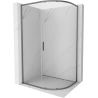 Mexen Exo-S kabina prysznicowa półokrągła rozsuwana 90 x 80 cm, transparent, gun metal - 8131-090-080-95-00