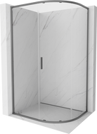 Mexen Exo-S kabina prysznicowa półokrągła rozsuwana 120 x 80 cm, transparent, gun metal - 8131-120-080-95-00