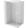 Mexen Exo-S Duo kabina prysznicowa półokrągła rozsuwana 90 x 80 cm, transparent, biała - 8132-090-080-20-00
