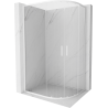 Mexen Exo-S Duo kabina prysznicowa półokrągła rozsuwana 100 x 80 cm, transparent, biała - 8132-100-080-20-00