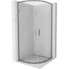 Mexen Exo-S Duo kabina prysznicowa półokrągła rozsuwana 80 x 80 cm, transparent, gun metal - 8132-080-080-95-00
