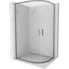 Mexen Exo-S Duo kabina prysznicowa półokrągła rozsuwana 120 x 80 cm, transparent, gun metal - 8132-120-080-95-00