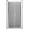 Mexen Exo-B Duo drzwi prysznicowe podwójne uchylne 70 cm, transparent, białe - 814-070-000-20-00