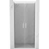 Mexen Exo-B Duo drzwi prysznicowe podwójne uchylne 100 cm, transparent, białe - 814-100-000-20-00