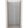Mexen Exo-B Duo drzwi prysznicowe podwójne uchylne 100 cm, transparent, miedź szczotkowana - 814-100-000-65-00