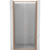 Mexen Exo-B Duo drzwi prysznicowe podwójne uchylne 110 cm, transparent, miedź szczotkowana - 814-110-000-65-00