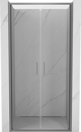 Mexen Exo-B Duo drzwi prysznicowe podwójne uchylne 110 cm, transparent, gun metal - 814-110-000-95-00