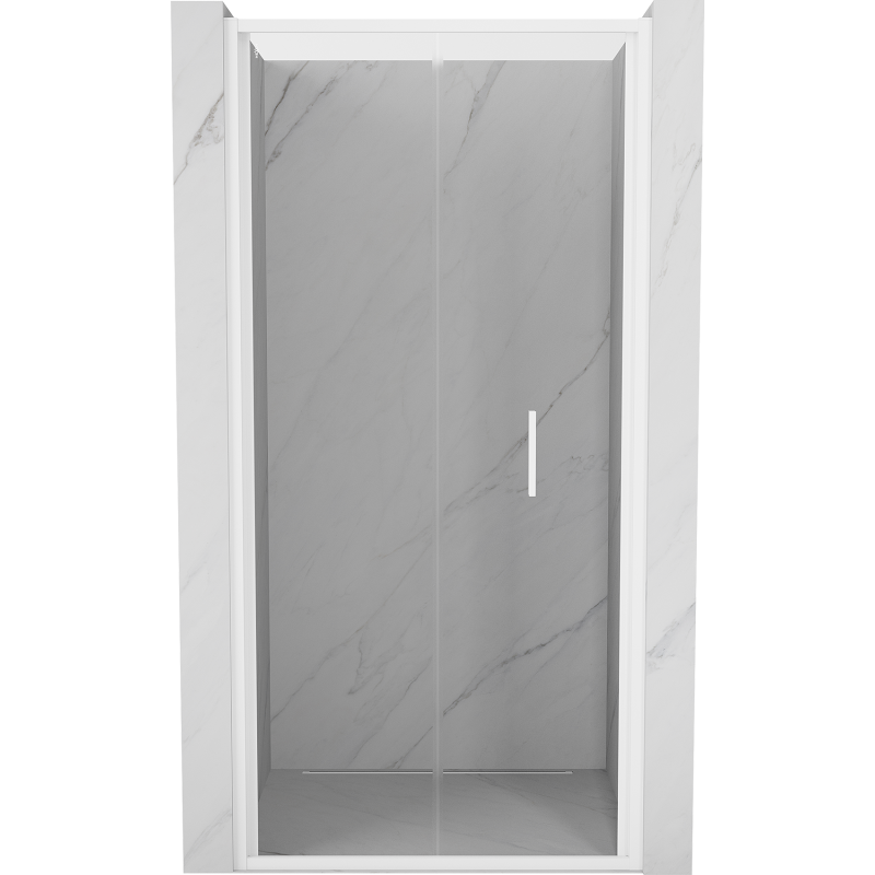 Mexen Exo-F drzwi prysznicowe składane 100 cm, transparent, białe - 816-100-000-20-00