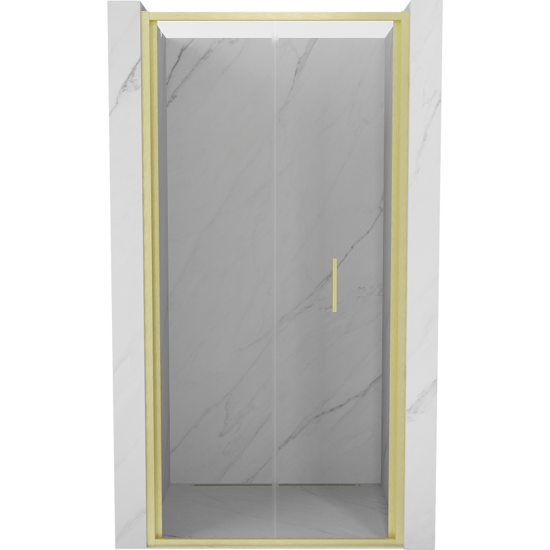 Mexen Exo-F drzwi prysznicowe składane 60 cm, transparent, złote szczotkowane - 816-060-000-55-00