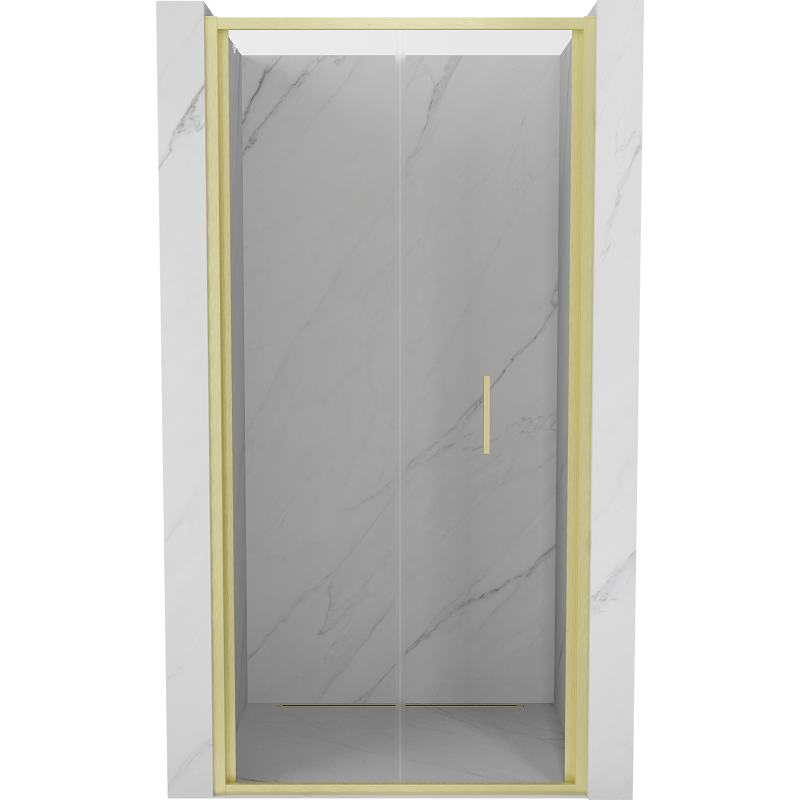 Mexen Exo-F drzwi prysznicowe składane 80 cm, transparent, złote szczotkowane - 816-080-000-55-00