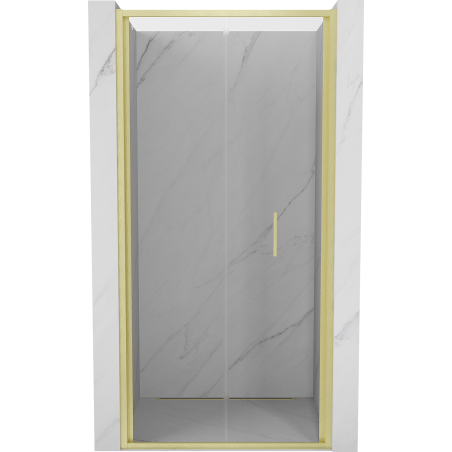Mexen Exo-F drzwi prysznicowe składane 80 cm, transparent, złote szczotkowane - 816-080-000-55-00