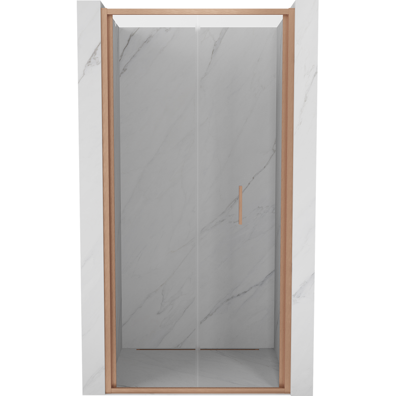 Mexen Exo-F drzwi prysznicowe składane 60 cm, transparent, miedź szczotkowana - 816-060-000-65-00