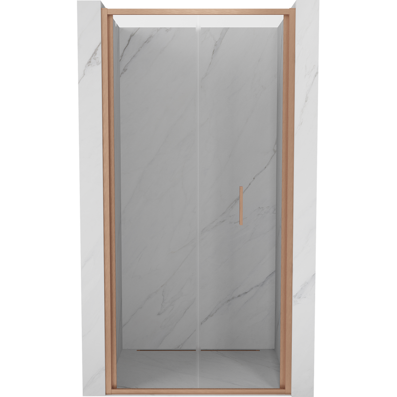 Mexen Exo-F drzwi prysznicowe składane 65 cm, transparent, miedź szczotkowana - 816-065-000-65-00