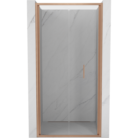 Mexen Exo-F drzwi prysznicowe składane 85 cm, transparent, miedź szczotkowana - 816-085-000-65-00