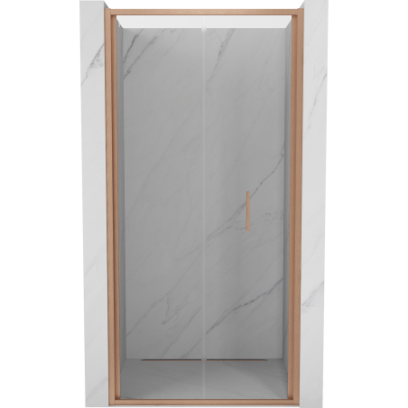 Mexen Exo-F drzwi prysznicowe składane 100 cm, transparent, miedź szczotkowana - 816-100-000-65-00
