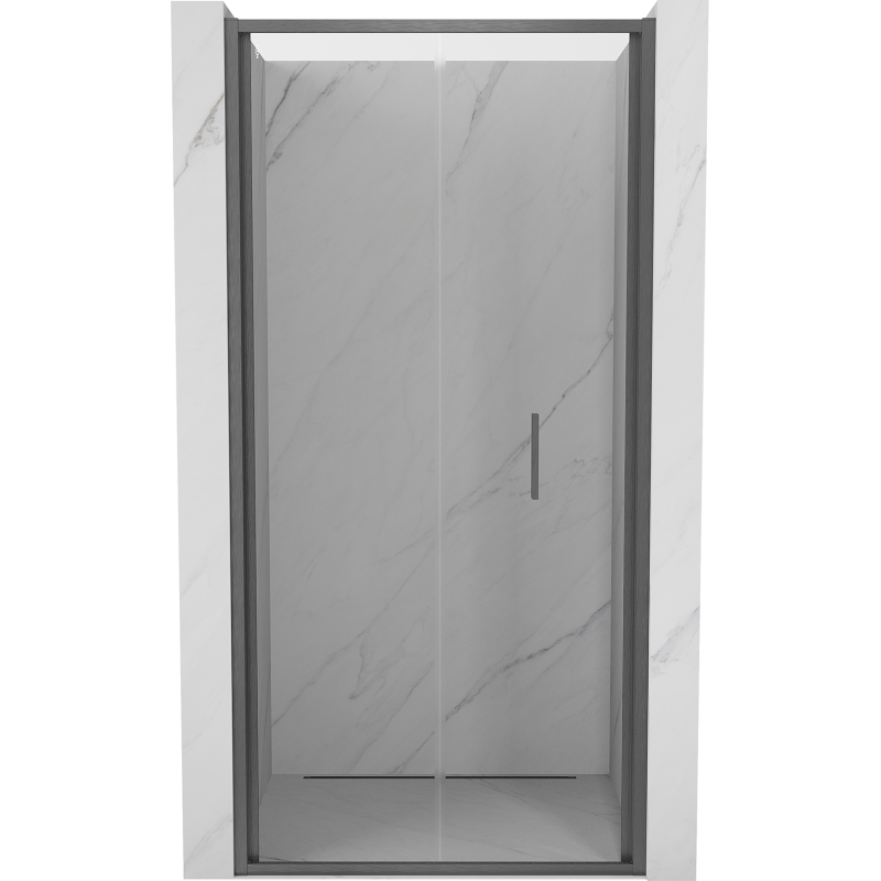 Mexen Exo-F drzwi prysznicowe składane 100 cm, transparent, gun gray szczotkowany - 816-100-000-66-00
