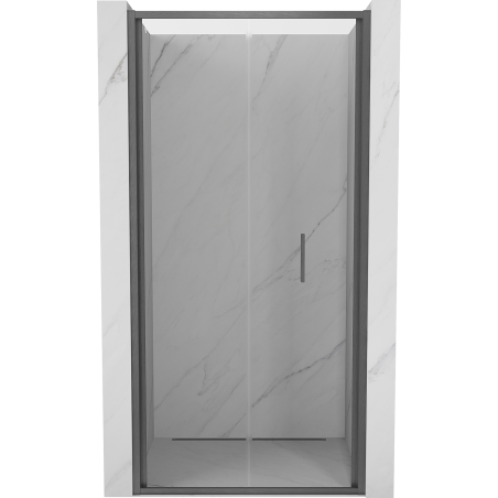 Mexen Exo-F drzwi prysznicowe składane 100 cm, transparent, gun gray szczotkowany - 816-100-000-66-00