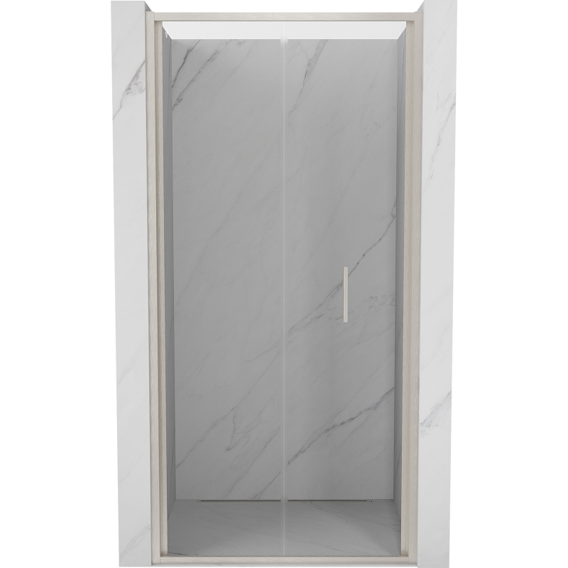 Mexen Exo-F drzwi prysznicowe składane 100 cm, transparent, nikiel szczotkowany - 816-100-000-97-00
