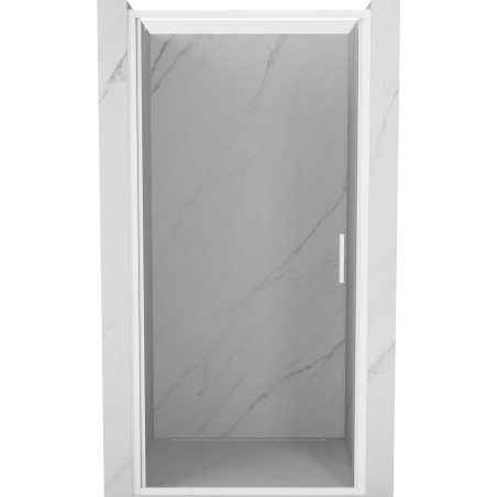 Mexen Exo-B drzwi prysznicowe uchylne 90 cm, transparent, białe - 817-090-000-20-00