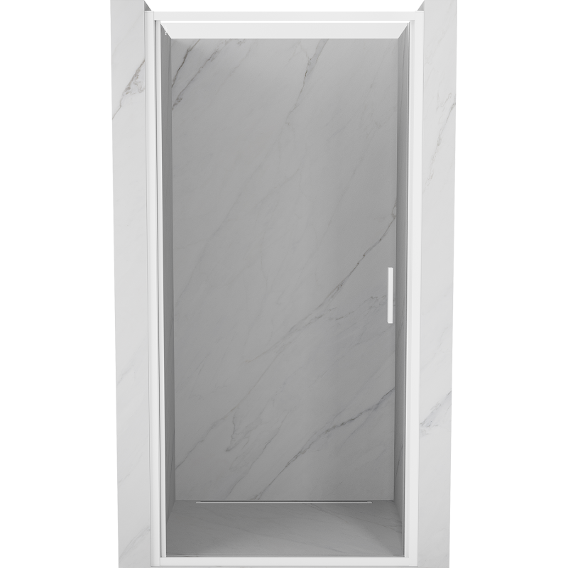 Mexen Exo-B drzwi prysznicowe uchylne 100 cm, transparent, białe - 817-100-000-20-00