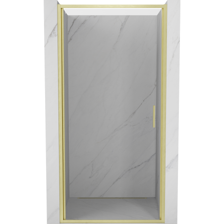 Mexen Exo-B drzwi prysznicowe uchylne 60 cm, transparent, złote szczotkowane - 817-060-000-55-00