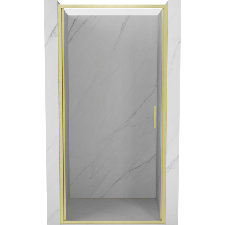 Mexen Exo-B drzwi prysznicowe uchylne 85 cm, transparent, złote szczotkowane - 817-085-000-55-00